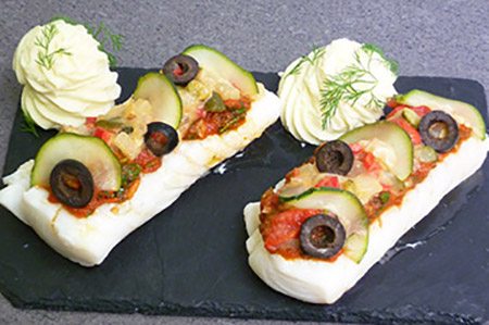Dos Cabillaud à la Grassoise - plat cuisiné