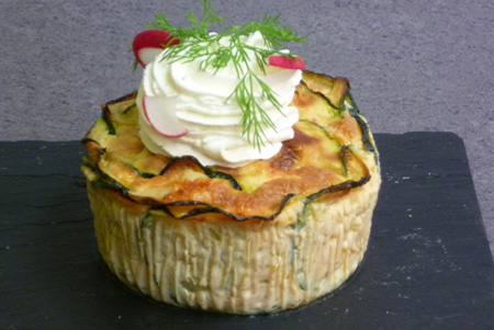 fritattat de courgettes - entrée froide